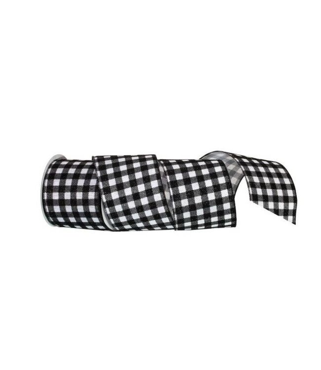 Checkered Ribbon in Clack/Grey/ White