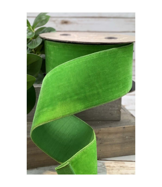 2.5" x 10yds Velvet Faux Dupion Back Ribbon,