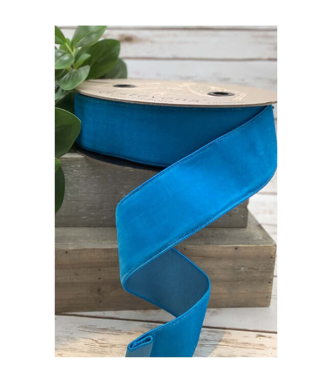 2.5" x 10yds Velvet Faux Dupion Back Ribbon,