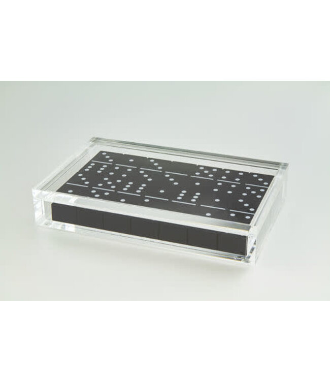 TIZO LUCITE DOMINO SET BLACK