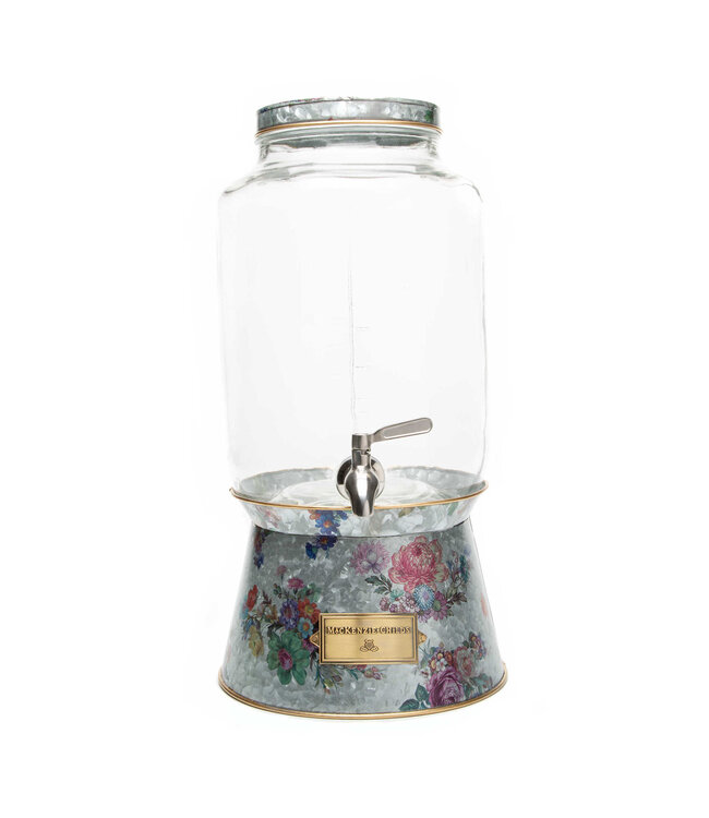 MACKENZIE CHILDS Flower Market Galvanized Beverage Dispenser