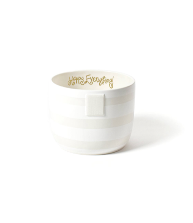 HAPPY EVERYTHING White Stripe Happy Everything Mini Bowl