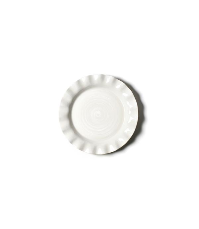 HAPPY EVERYTHING Signature 8 Ruffle Round Salad Plate White