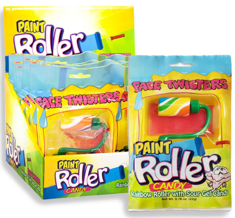 Face Twisters Sour Paint Roller Candy Peg Bag Amber Marie and Company