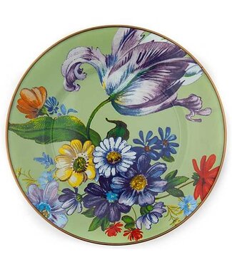 MACKENZIE CHILDS Flower Market Dinner Plate - Green