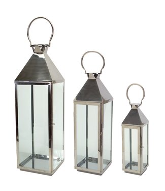 STAINLESS STEEL LANTERN SM 19.5"