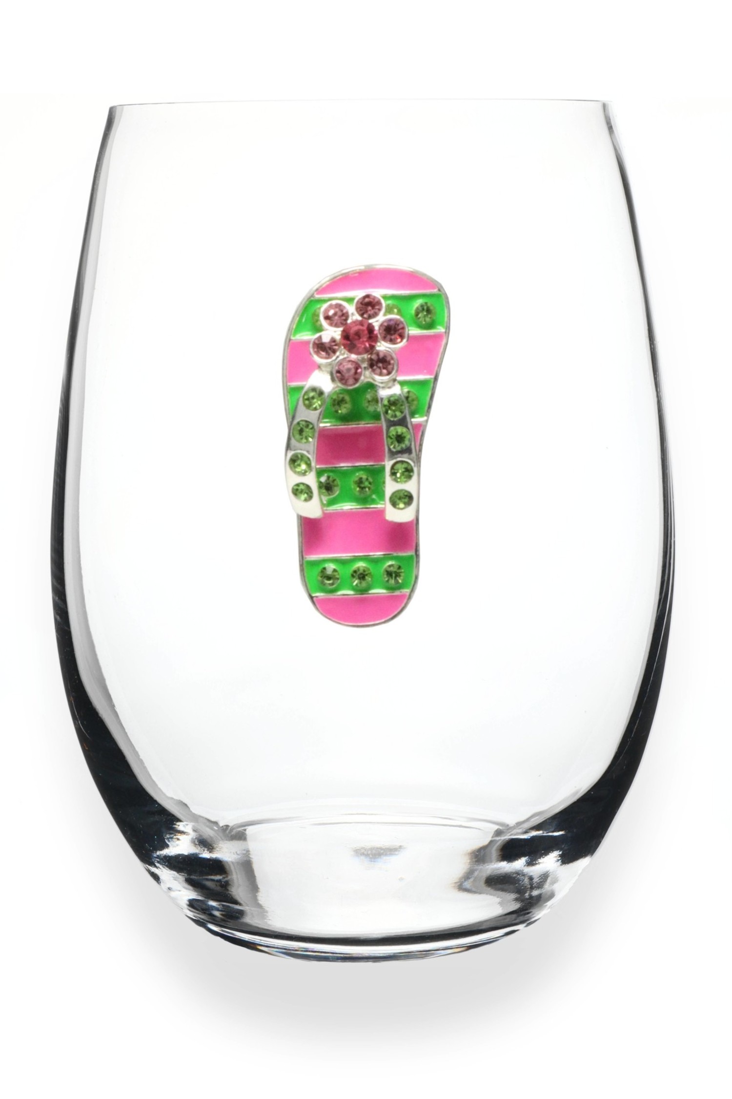 Lolita Leopard Wine Glass Hand Painted Animal Print Barware