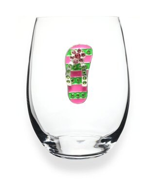 Jeweled Stemless Wine Glass