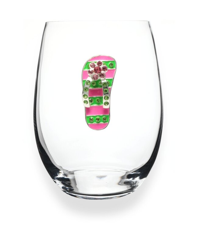 Jeweled Stemless Wine Glass