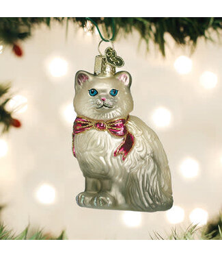 OLD WORLD CHRISTMAS Grey Himalayan Kitty