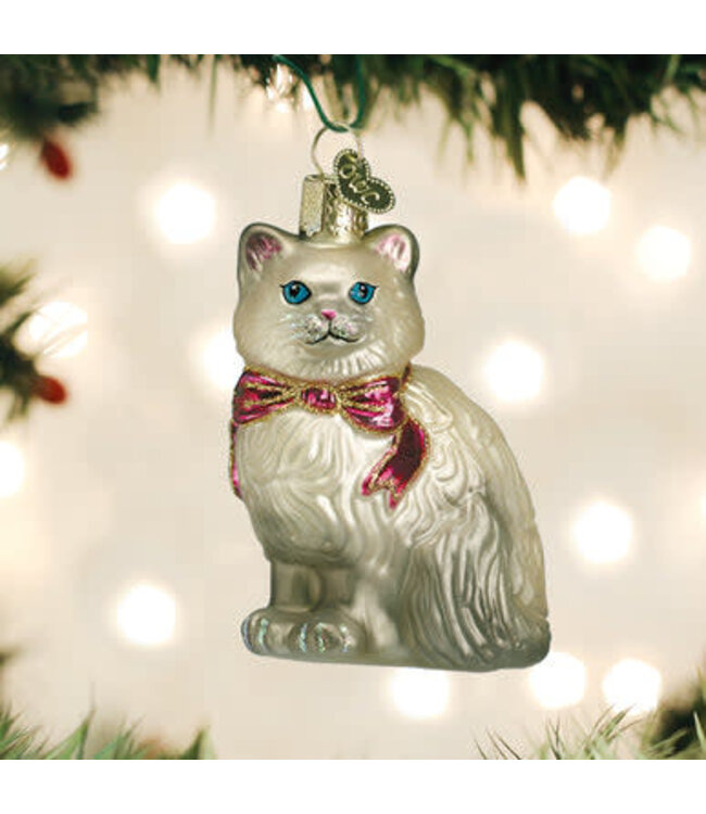 OLD WORLD CHRISTMAS Grey Himalayan Kitty