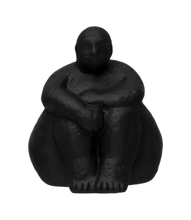 Stoneware Woman Sitting Sculpture