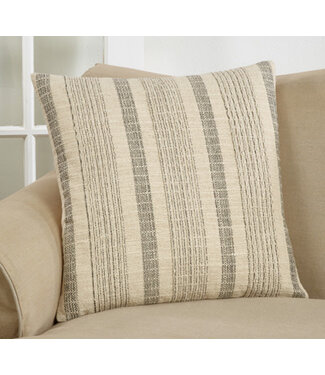Striped Woven Pillow - Down Filled