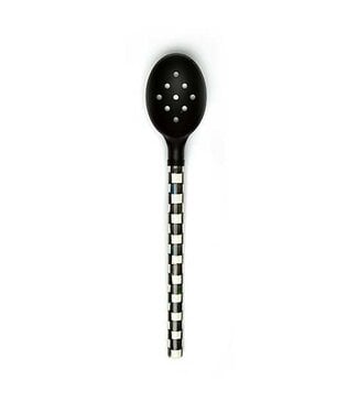 MACKENZIE CHILDS Courtly Check Slotted Spoon - Black