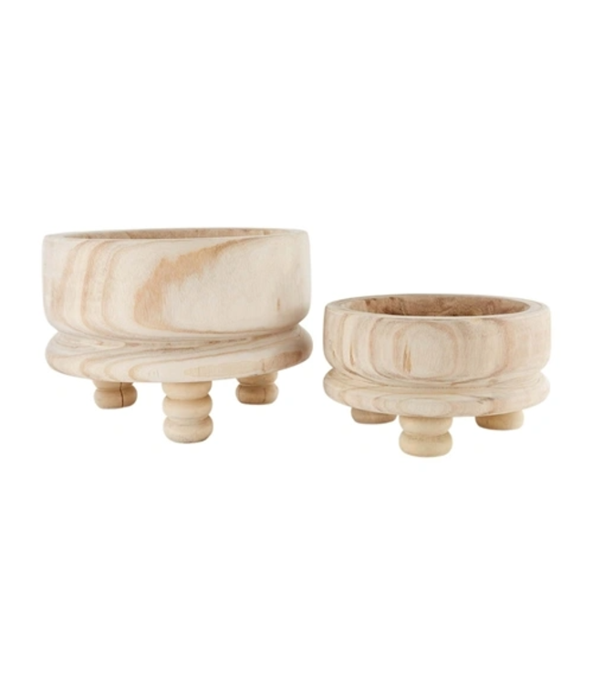 Paulownia Footed Bowl Set
