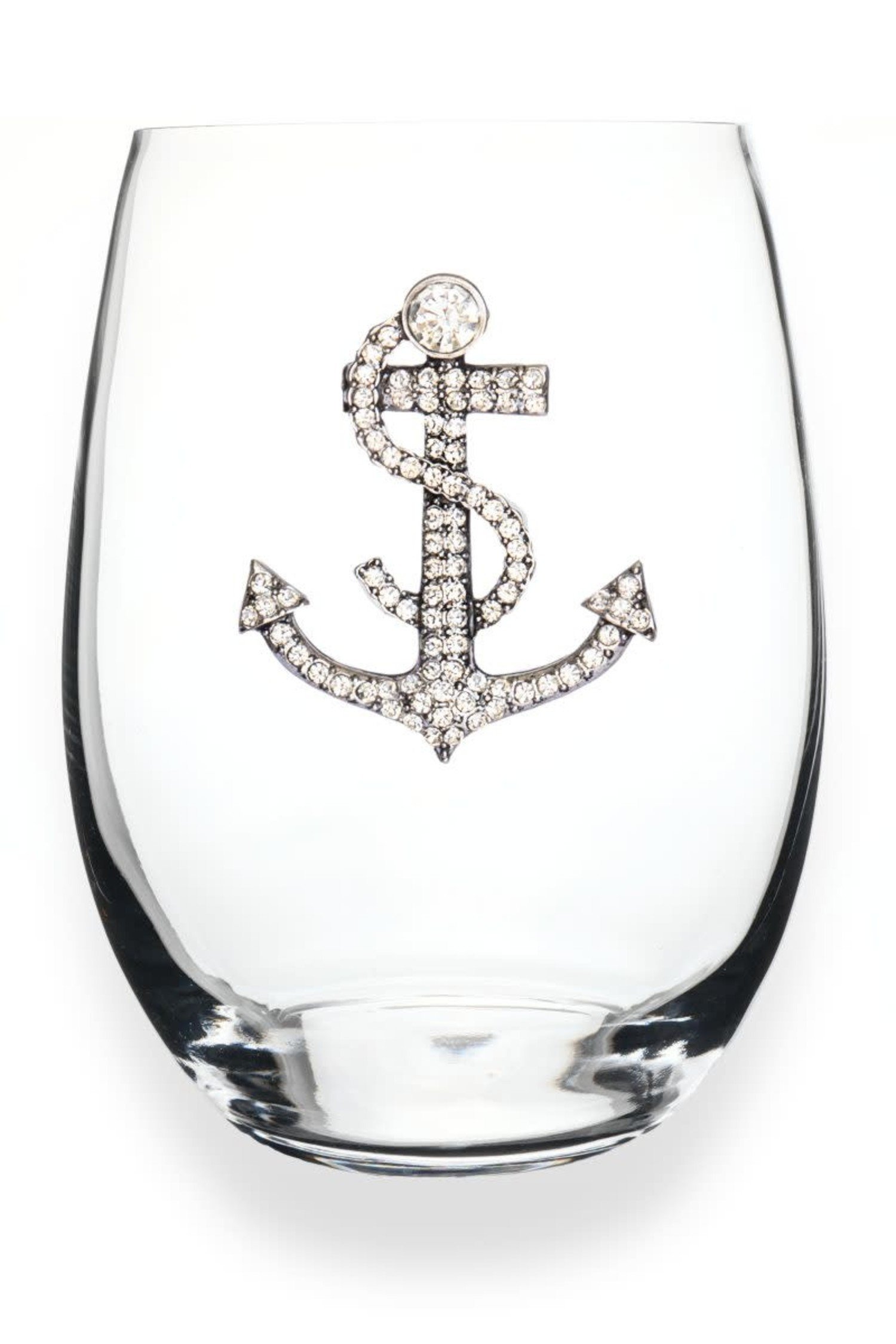 Jeweled Stemless Wine Glass - Heart - Luxurious Interiors