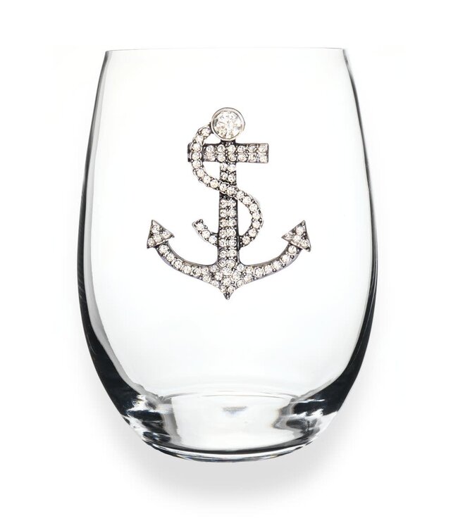 Jeweled Stemless Wine Glass