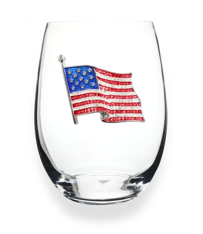 Jeweled Stemless Wine Glass