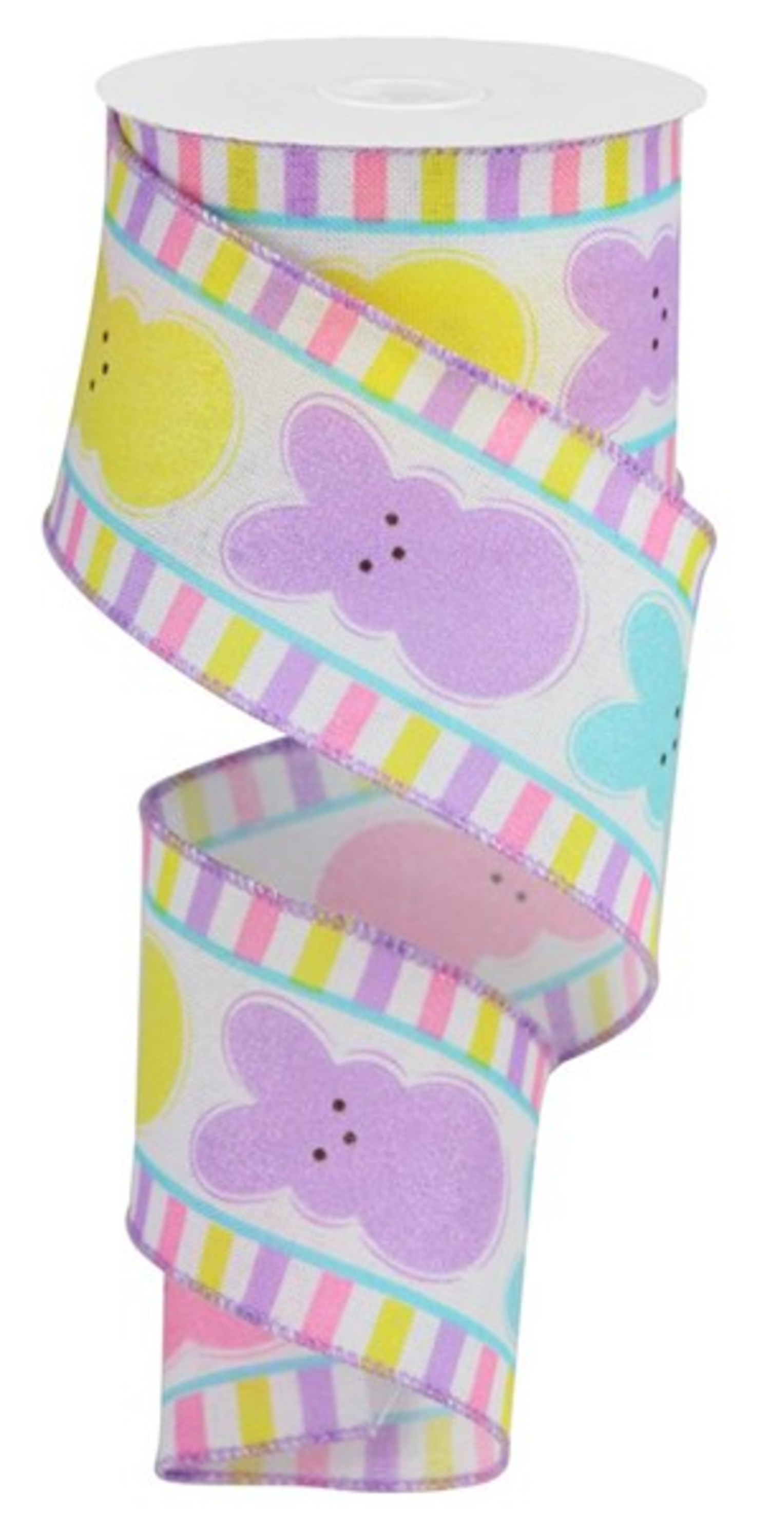 Easter Bunny Multi Color Wired Ribbon 2.5 x 10 YARD ROLL - Crested Perch