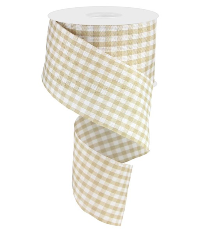 2.5"X10yd Farmhouse Gingham Ribbon