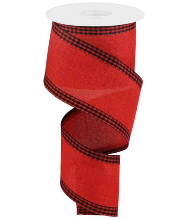 2.5"X10yd Farmhouse Gingham Ribbon