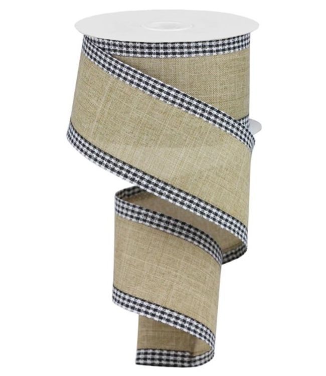 2.5"X10yd Farmhouse Gingham Ribbon