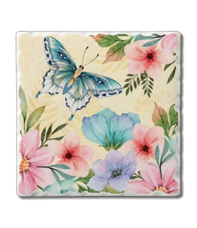 Garden Breeze Tumbled Tile Coaster