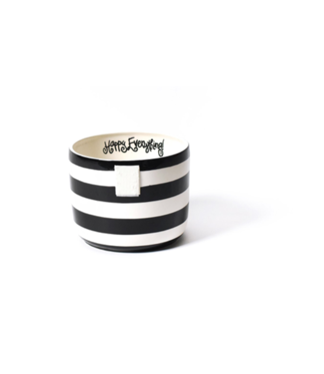 HAPPY EVERYTHING Black Stripe Happy Everything Mini Bowl