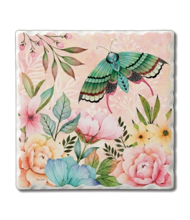 Garden Breeze Tumbled Tile Coaster