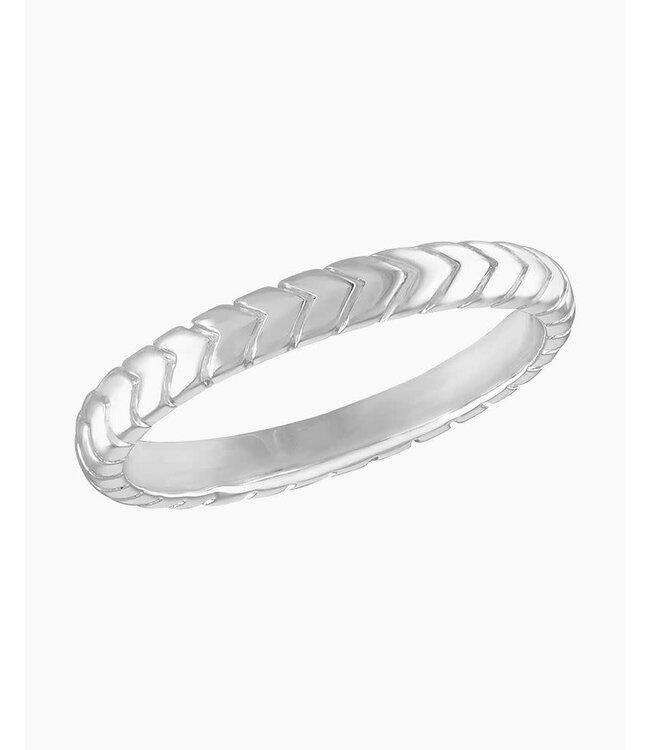 Trio CZ Leaf Stack Ring