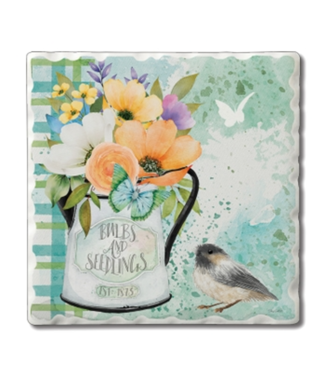 Garden Breeze Tumbled Tile Coaster