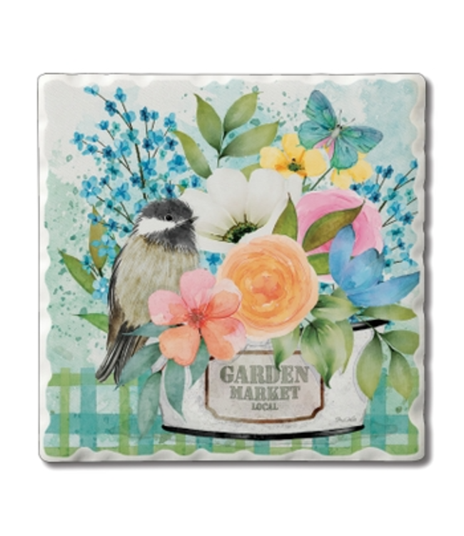 Garden Breeze Tumbled Tile Coaster