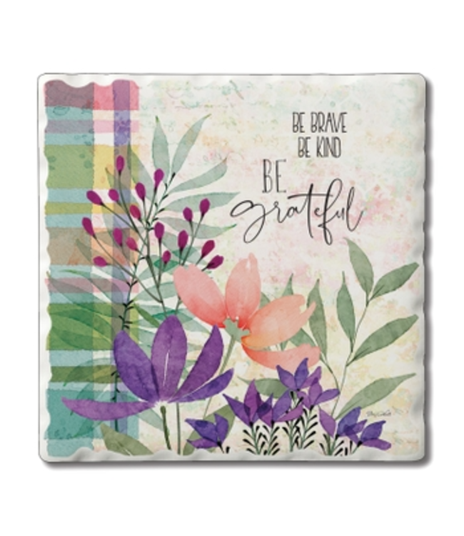 Garden Breeze Tumbled Tile Coaster