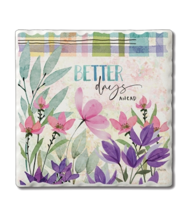 Garden Breeze Tumbled Tile Coaster