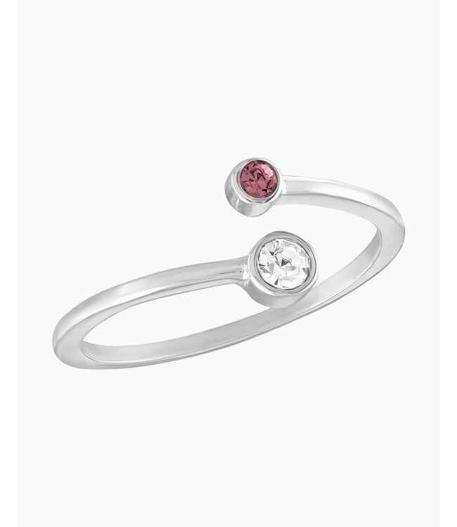 Trio CZ Leaf Stack Ring