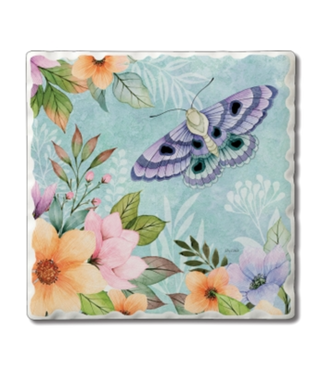 Garden Breeze Tumbled Tile Coaster