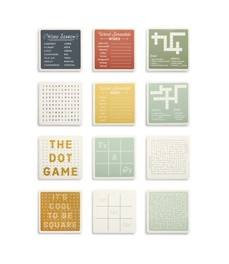 Party Games Coaster Set - Tic-Tac-Toe