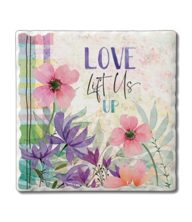 Garden Breeze Tumbled Tile Coaster