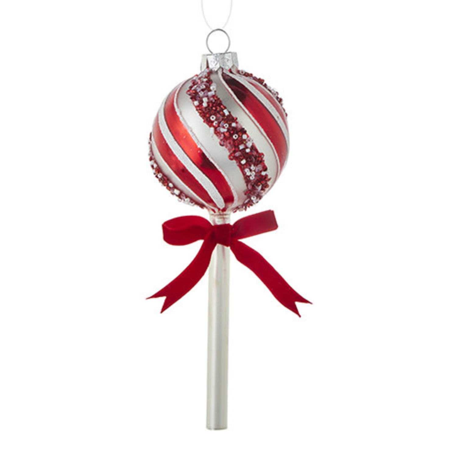 EC 7 Peppermint Stick Candy Jar Ornament - Amber Marie and Company