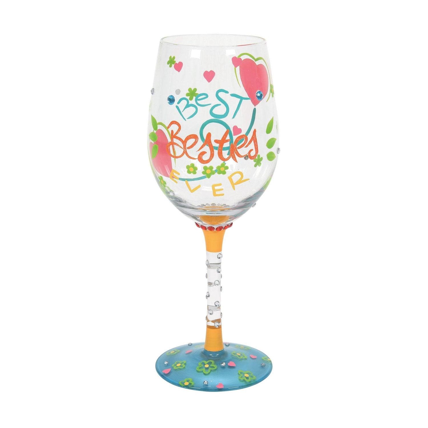 Lolita® Bachelorette Super Bling Handpainted Wine Glass, 22 oz