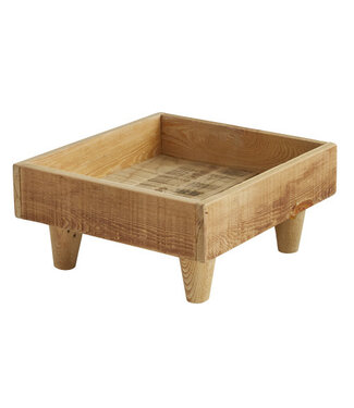 Square Wood Planter with Feet
