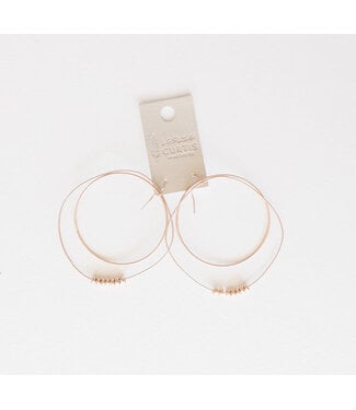 LESLIE CURTIS JEWELRY DESIGNS Double Hoop Gold Accent Beads