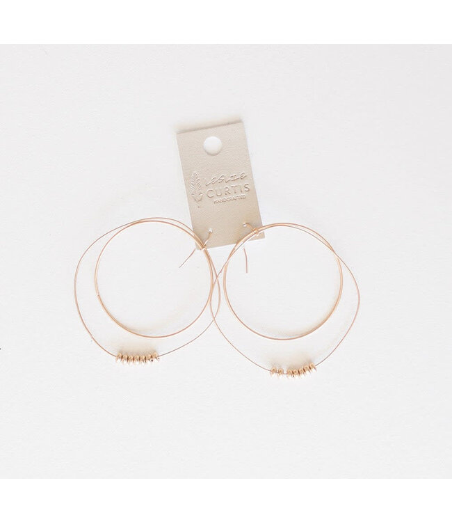 LESLIE CURTIS JEWELRY DESIGNS Double Hoop Gold Accent Beads
