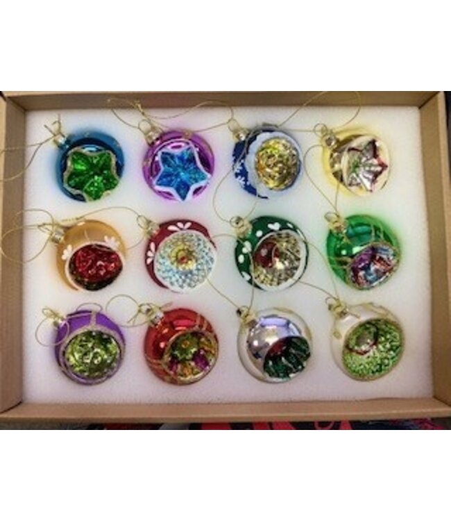 Reflector Orn, Glass 2.5" - 2.75"