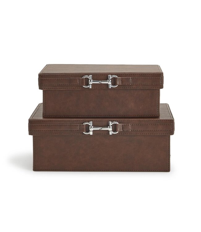 Country Horse Decor Boxes Polished Horse Bit Accent