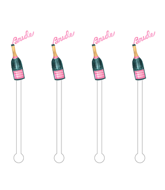 As X EH Bride Bubbles Acrylic Stir Sticks