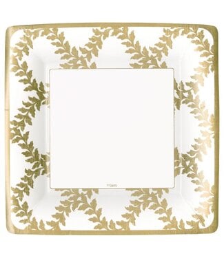 Acanthus Trellis Ivory Plate - Square