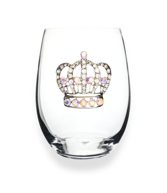 Jeweled Stemless Wine Glass