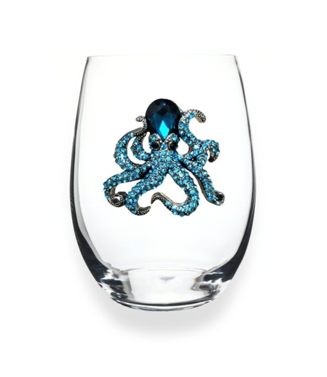 Jeweled Stemless Wine Glass