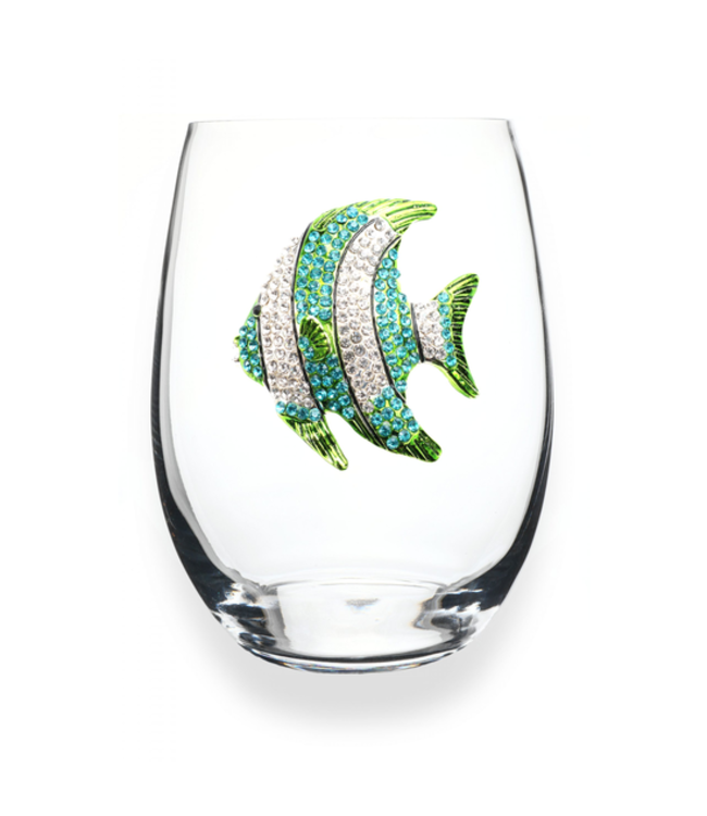 Jeweled Stemless Wine Glass